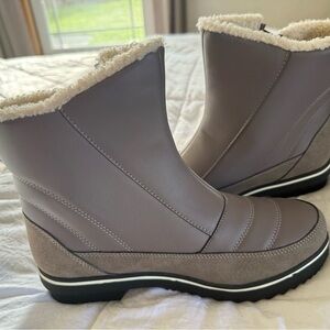 JBU Taupe  Winter Boots with Faux Fur Lining